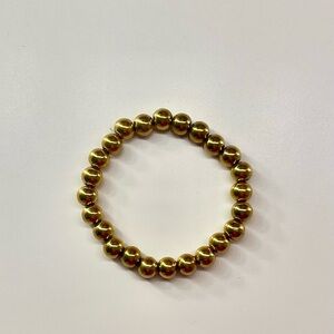 Stainless steel golden beaded bracelet